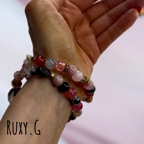 Multicolor Beaded Bracelets with ballerina 🩰 charms - Picture 9 of 14